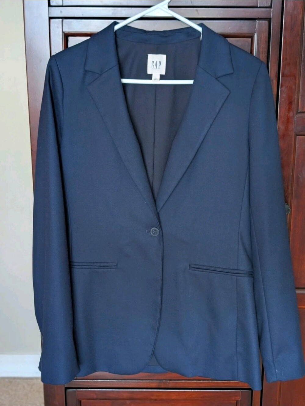 GAP Women's Dark Navy Single-Button Blazer